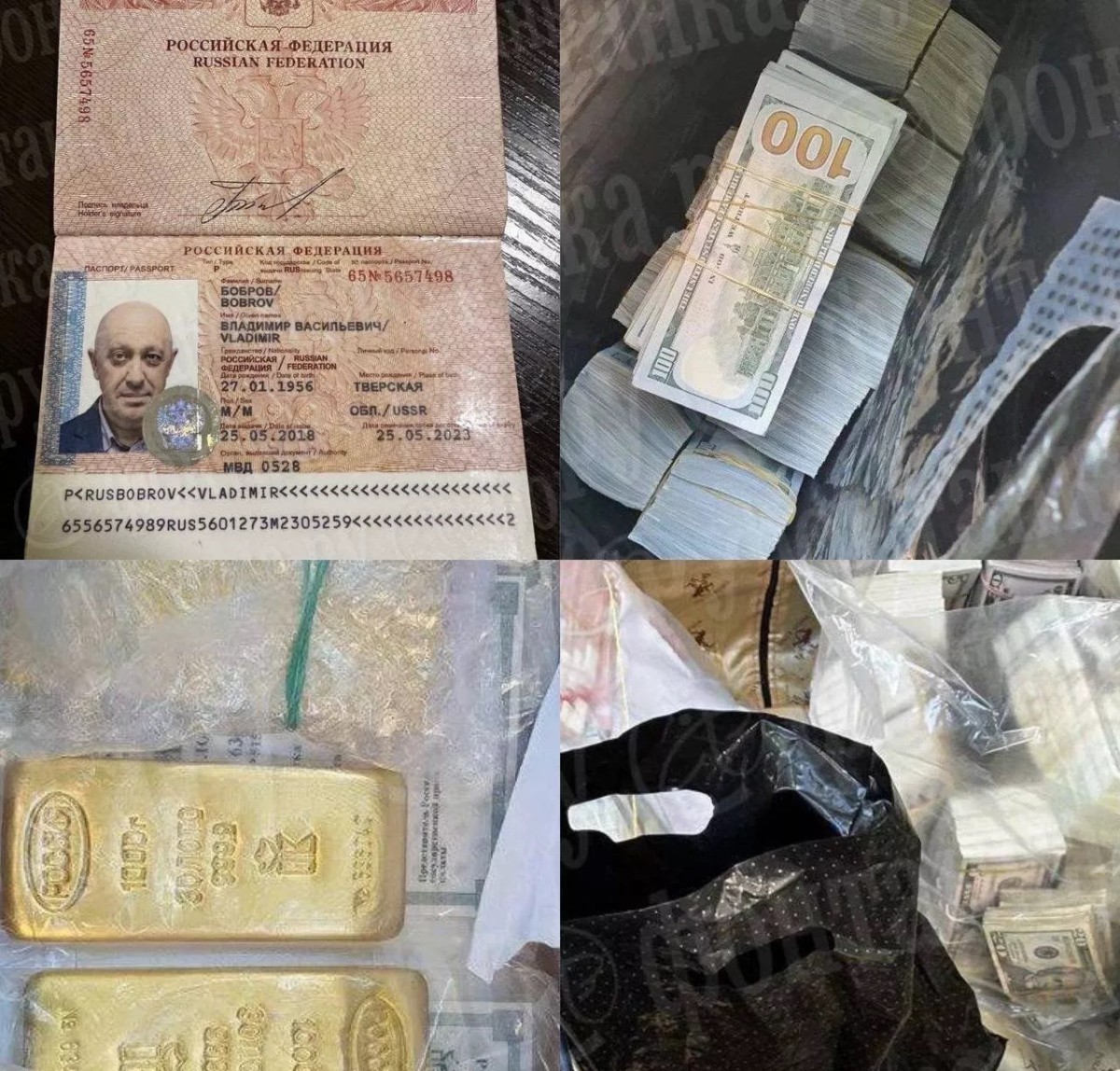 Belarus’a sürgün edilen Wagner liderinin Prigojin’in ofisinden altın ve dolar fışkırdı